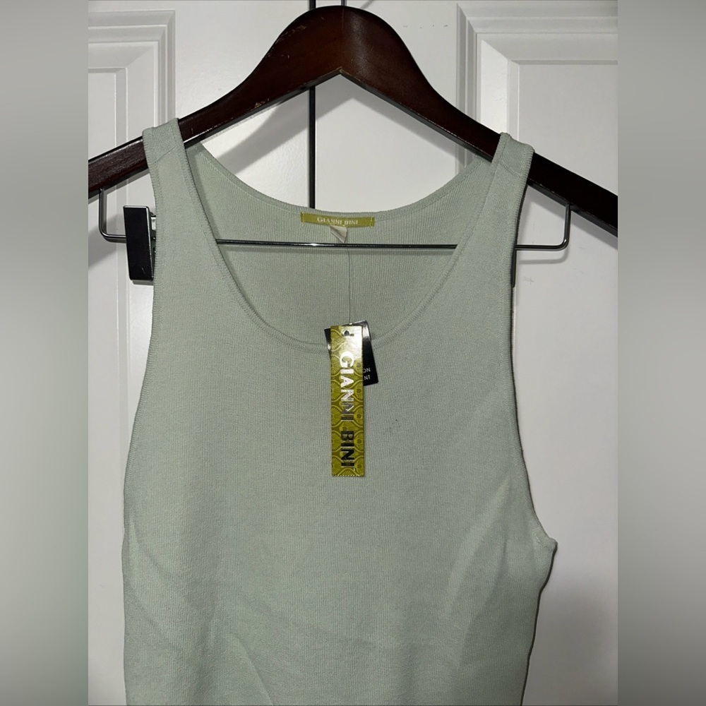 Gianni Bini Knit Katy Racer Tank Top NWT L - Picture 2 of 4